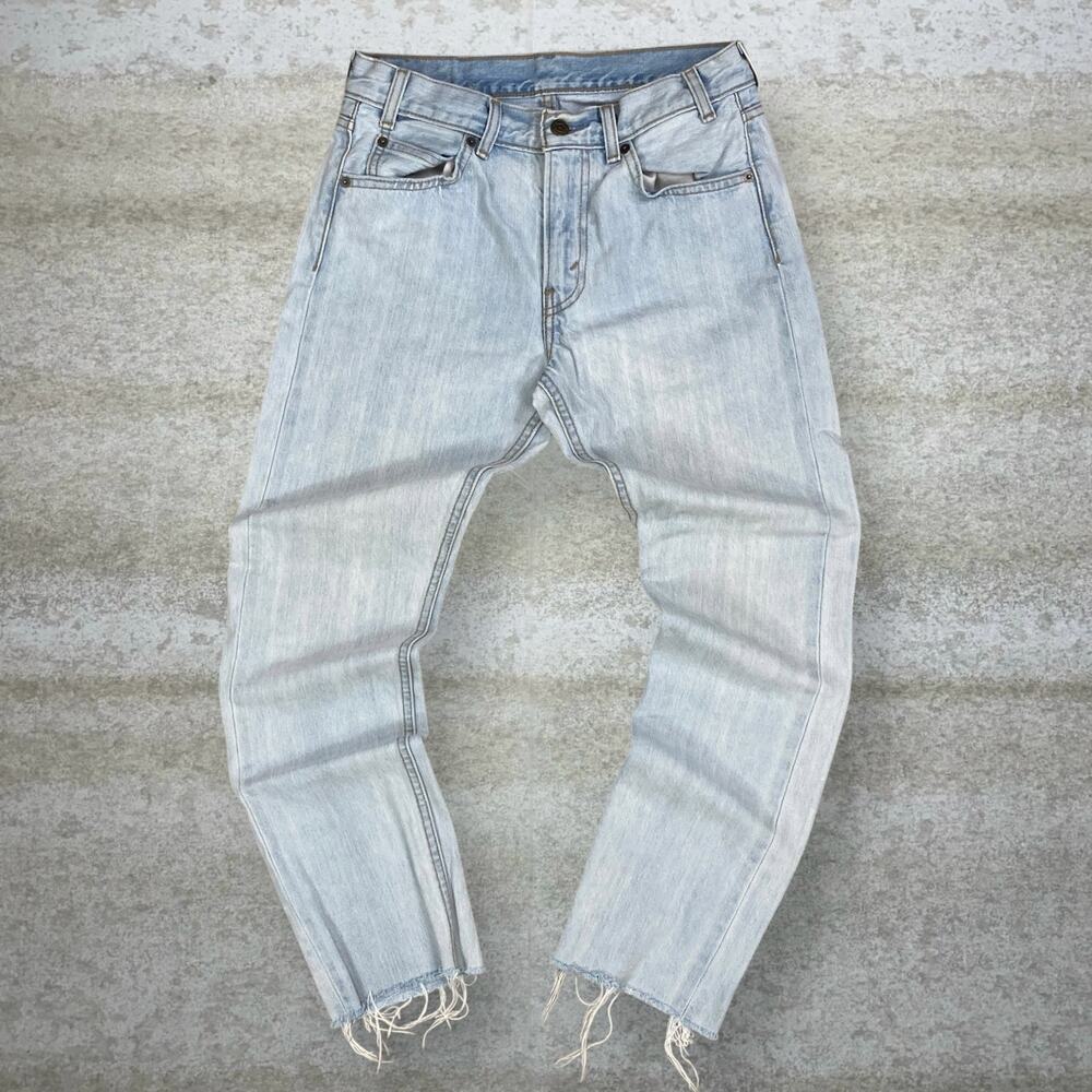 Vintage Y2K Levis Jeans 27x27 Regular Tapered Leg Fit Light Wash Orange Tab - Picture 2 of 8